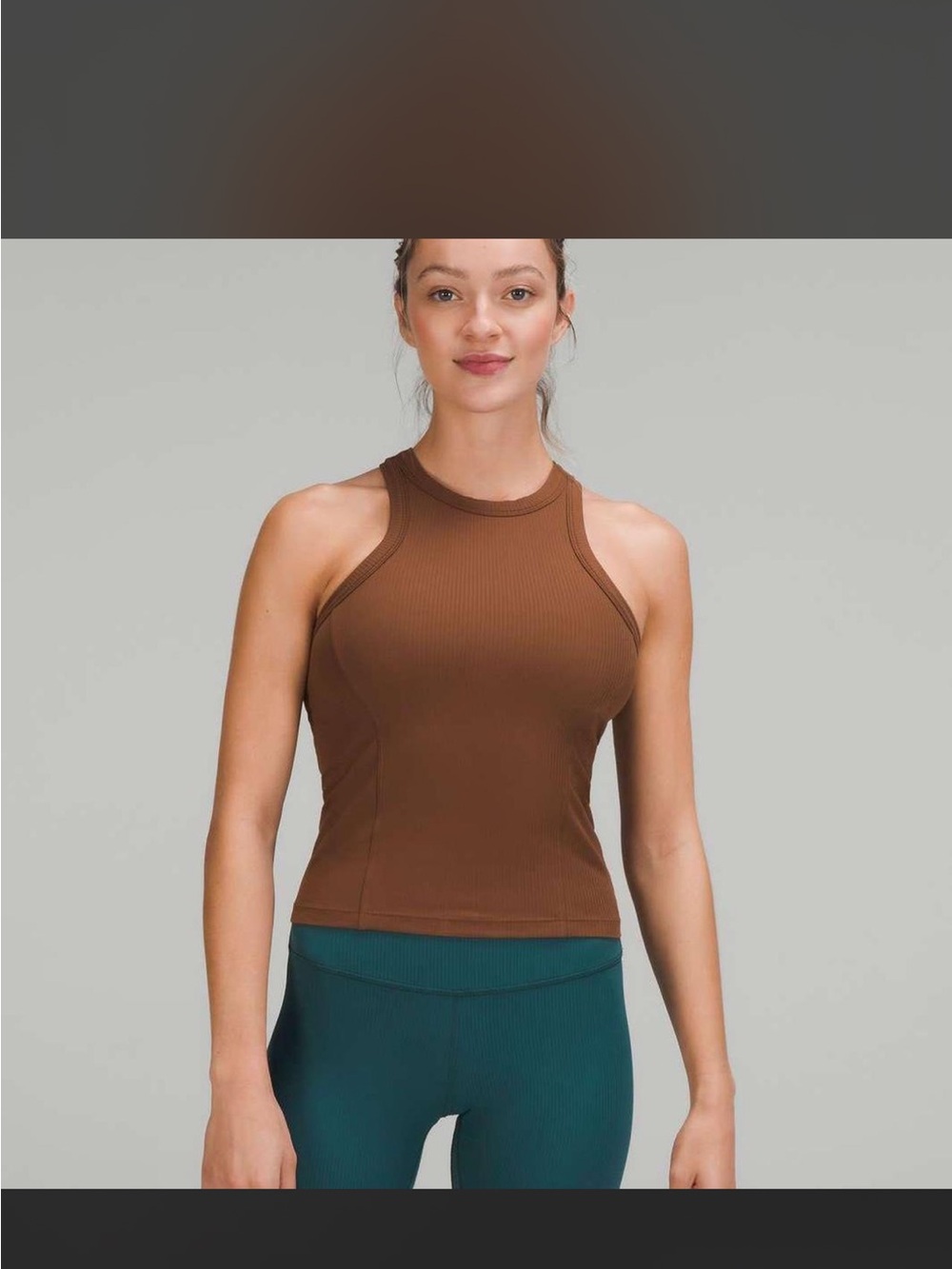 lululemon athletica Ribbed Tank in Warm Brown